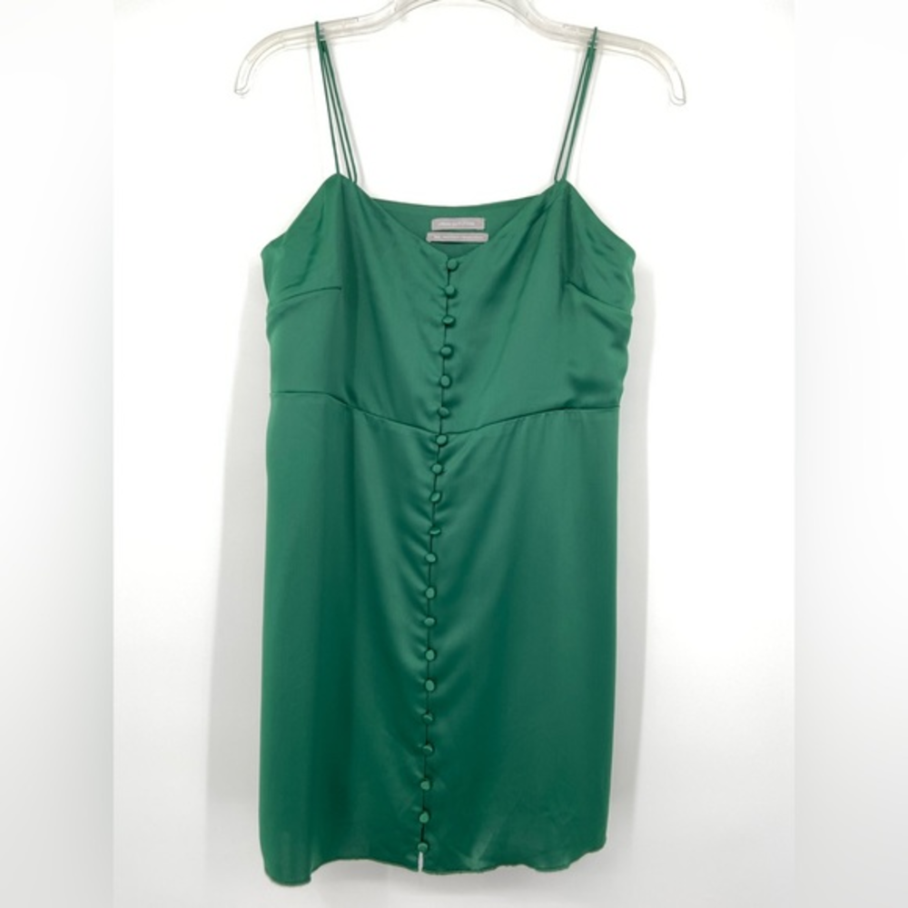 Urban Outfitters‎ Emerald Green, Mini Satin Slip Dress, Padova, Sz Medium